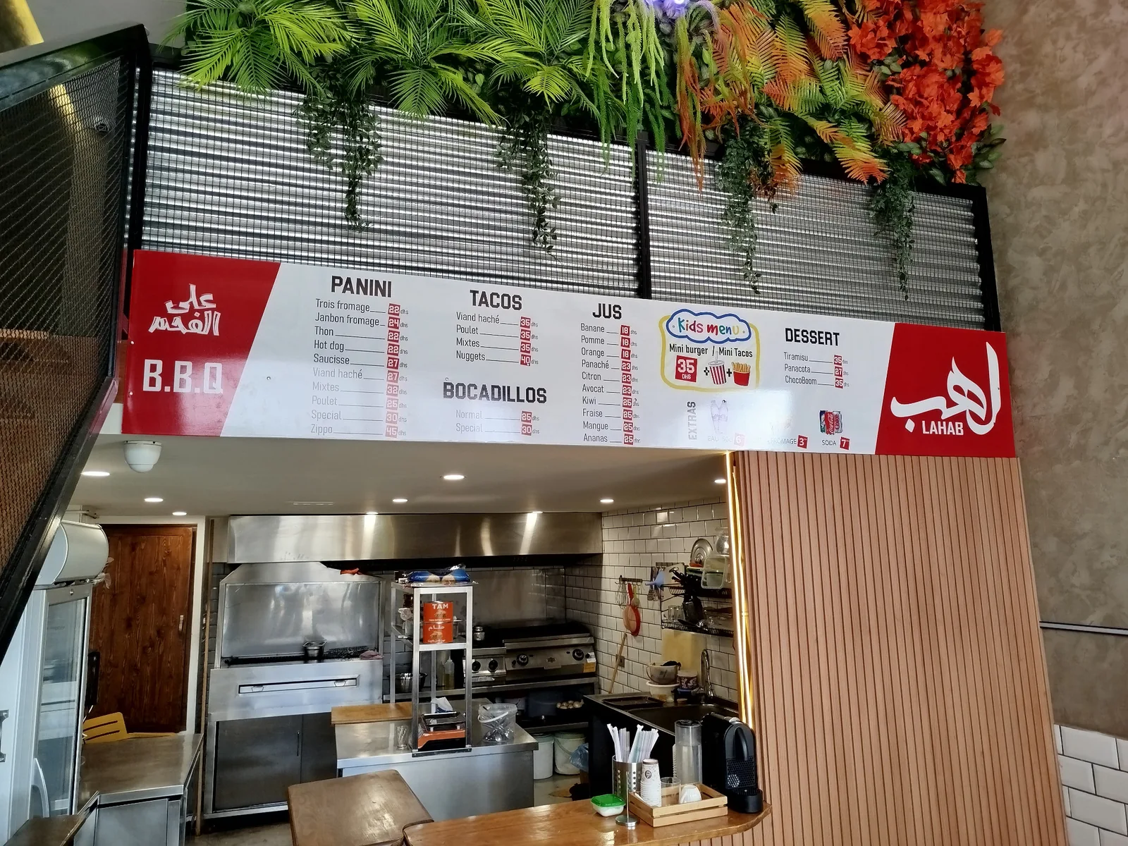 Menu board restaurant